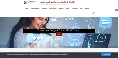 Screenshot of Lauterbach Verfahrenstechnik