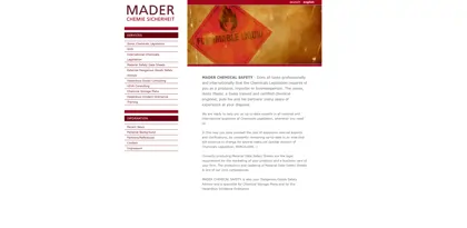 Screenshot of MADER CHEMIE SICHERHEIT