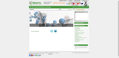Screenshot of Matrix Scientific
