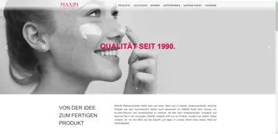 Screenshot of Maxim Markenprodukte GmbH & Co KG