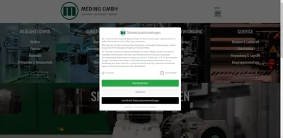 Screenshot of Hugo Meding GmbH