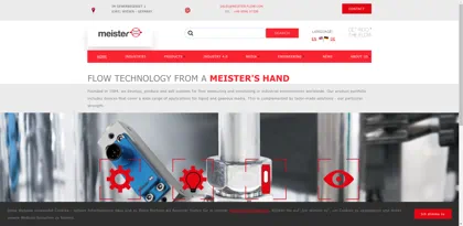 Screenshot of Meister Strömungstechnik GmbH