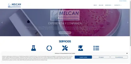 Screenshot of MELCAN - Montajes y Equipamientos de Laboratorios Canarias, S.L.U.