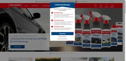 Screenshot of MELLERUD CHEMIE GMBH