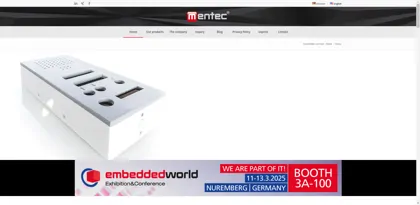 Screenshot of mentec GmbH