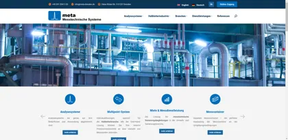 Screenshot of meta Meßtechnische Systeme GmbH
