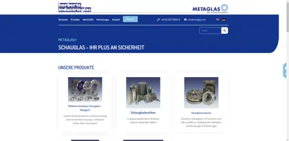 Screenshot of Herberts Industrieglas GmbH & Co.KG