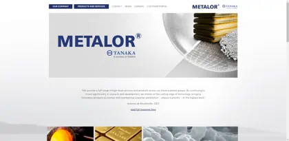 Screenshot of Metalor Technologies SA