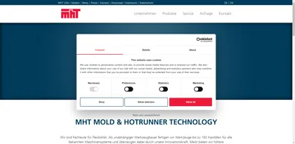 Screenshot of MHT Mold & Hotrunner Technology AG
