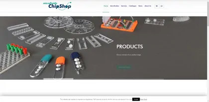 Screenshot of microfluidic ChipShop GmbH