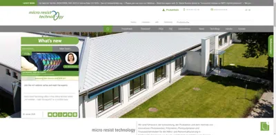 Screenshot of micro resist technology GmbH