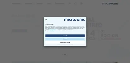 Screenshot of microsonic GmbH