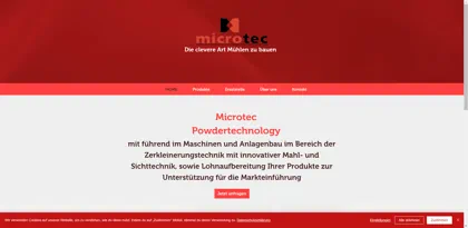 Screenshot of MICROTEC GmbH