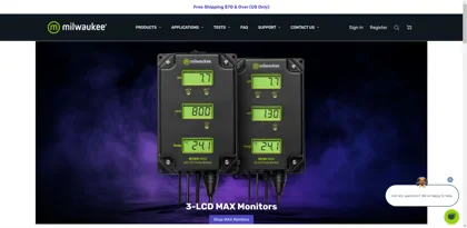 Screenshot of Milwaukee Instruments, Inc.