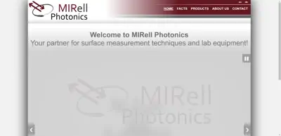 Screenshot of MIRell Photonics GmbH