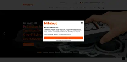 Screenshot of Mitutoyo Messgeräte GmbH