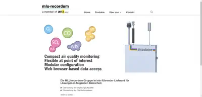 Screenshot of MLU Messtechnik für Luft und Umwelt GmbH