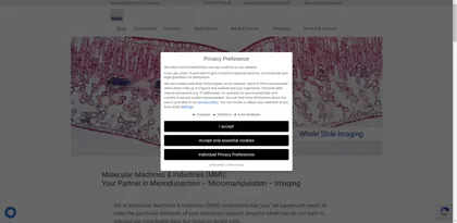 Screenshot of MMI Molecular Machines & Industries AG