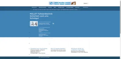 Screenshot of MOLLET Füllstandtechnik GmbH