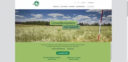 Screenshot of MUEG Mitteldeutsche Umwelt- und Entsorgung GmbH