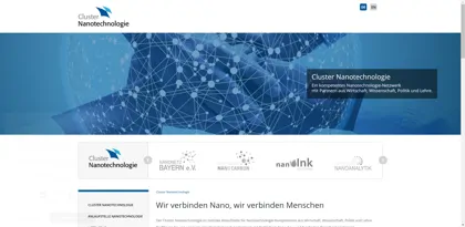 Screenshot of Nanoinitiative Bayern GmbH