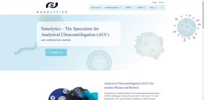 Screenshot of Nanolytics GmbH