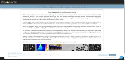 Screenshot of Nanopartz Inc.