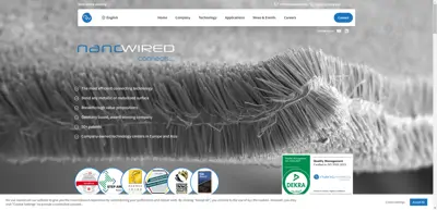 Screenshot of NanoWired GmbH