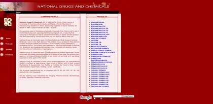 Screenshot of NATIONAL DRUGS & CHEMICALS