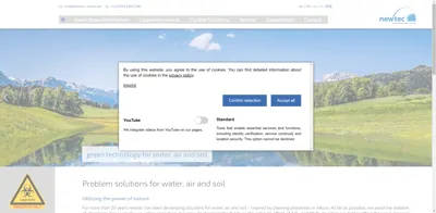 Screenshot of newtec Umwelttechnik GmbH