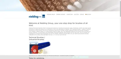 Screenshot of Niebling technische Bürsten GmbH