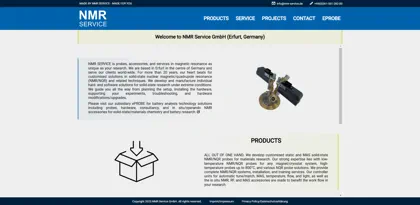Screenshot of NMR Service