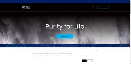 Screenshot of Cabot Norit GmbH