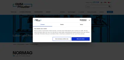 Screenshot of NORMAG Labor- und Prozesstechnik GmbH