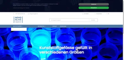 Screenshot of Novoglas Labortechnik