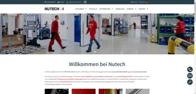 Screenshot of NuTech GmbH