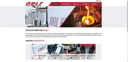 Screenshot of OBLF Gesellschaft für Elektronik und Feinwerktechnik mbH