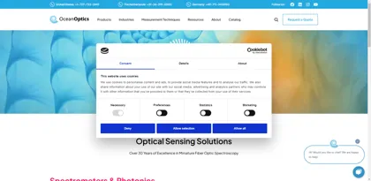 Screenshot of Ocean Optics B.V.