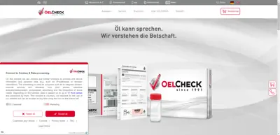 Screenshot of Oelcheck GmbH