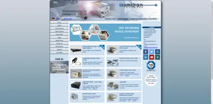 Screenshot of Omicron-Laserage Laserprodukte GmbH