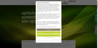 Screenshot of opsira GmbH