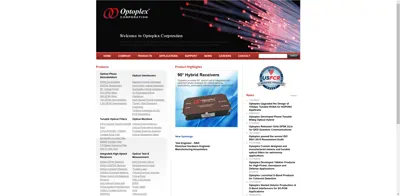 Screenshot of Optoplex Corporation