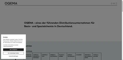 Screenshot of OQEMA AG