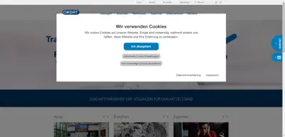 Screenshot of Ordat Ges.f.Organisation  u.Datenverarbeitung Ges.mbH & Co KG