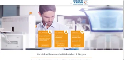 Screenshot of OEHMICHEN & BÜRGERS Industrieplanung GmbH