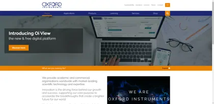 Screenshot of Oxford Instruments GmbH