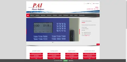 Screenshot of Prozess Analysen Instrumente GmbH