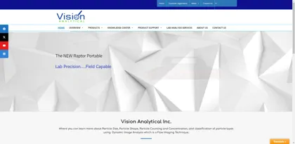 Screenshot of Vision Analytical Inc.