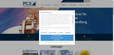 Screenshot of Pollution Control Service GmbH