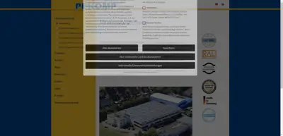 Screenshot of Pekomp Kompensatorenbau GmbH